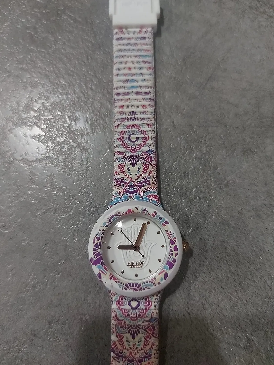 Hip Hop Mandala HWU1040 orologio donna blu-rosso silicone