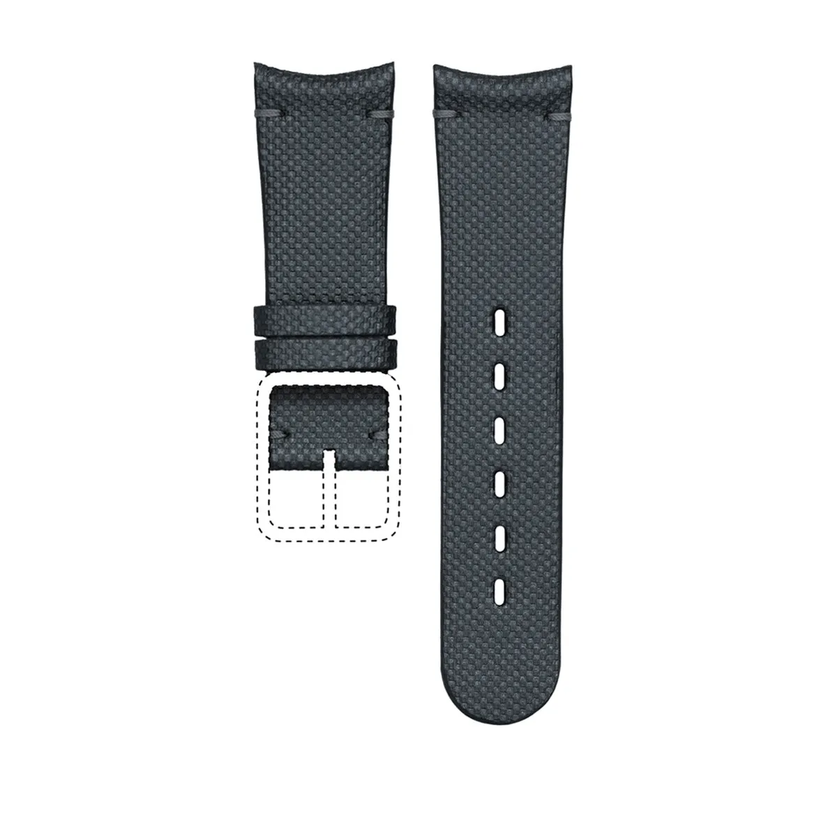 Ressence TYPE 2 cinturino sintetico nero honeycomb