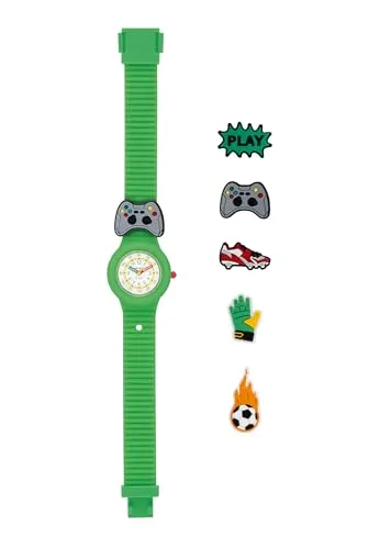 Hip Hop Pintastic HWU1318 orologio bambini verde silicone