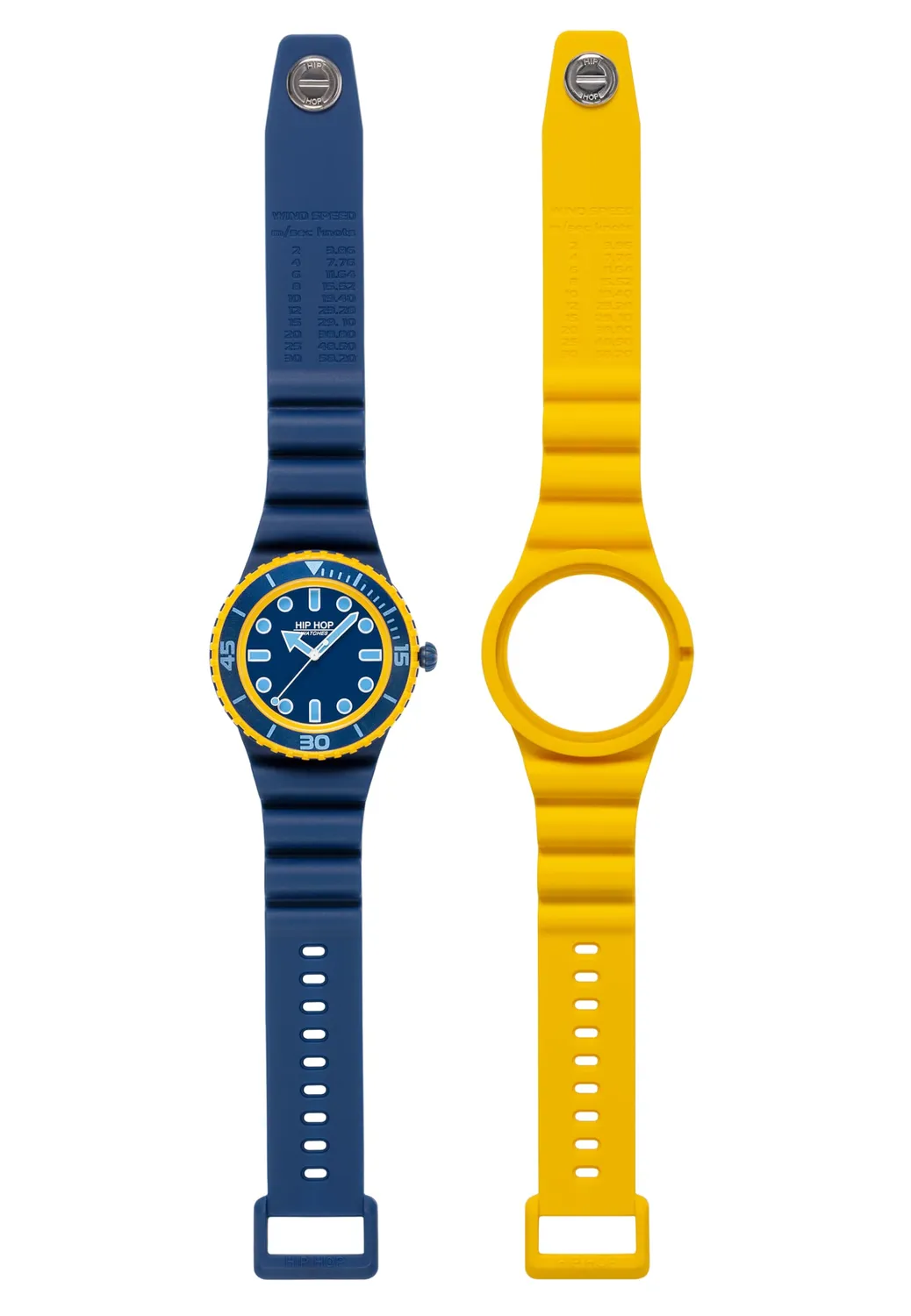 Hip Hop Master orologio uomo silicone giallo 41 mm