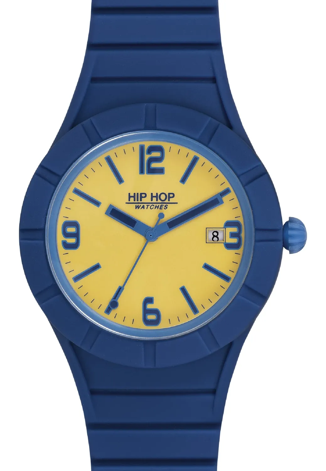 Hip Hop X Man Orologio Uomo Silicone Blu 42 mm