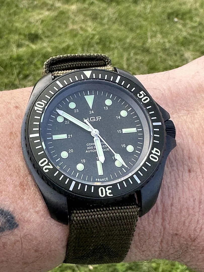 H.G.P. Diver Commando orologio automatico verde PVD