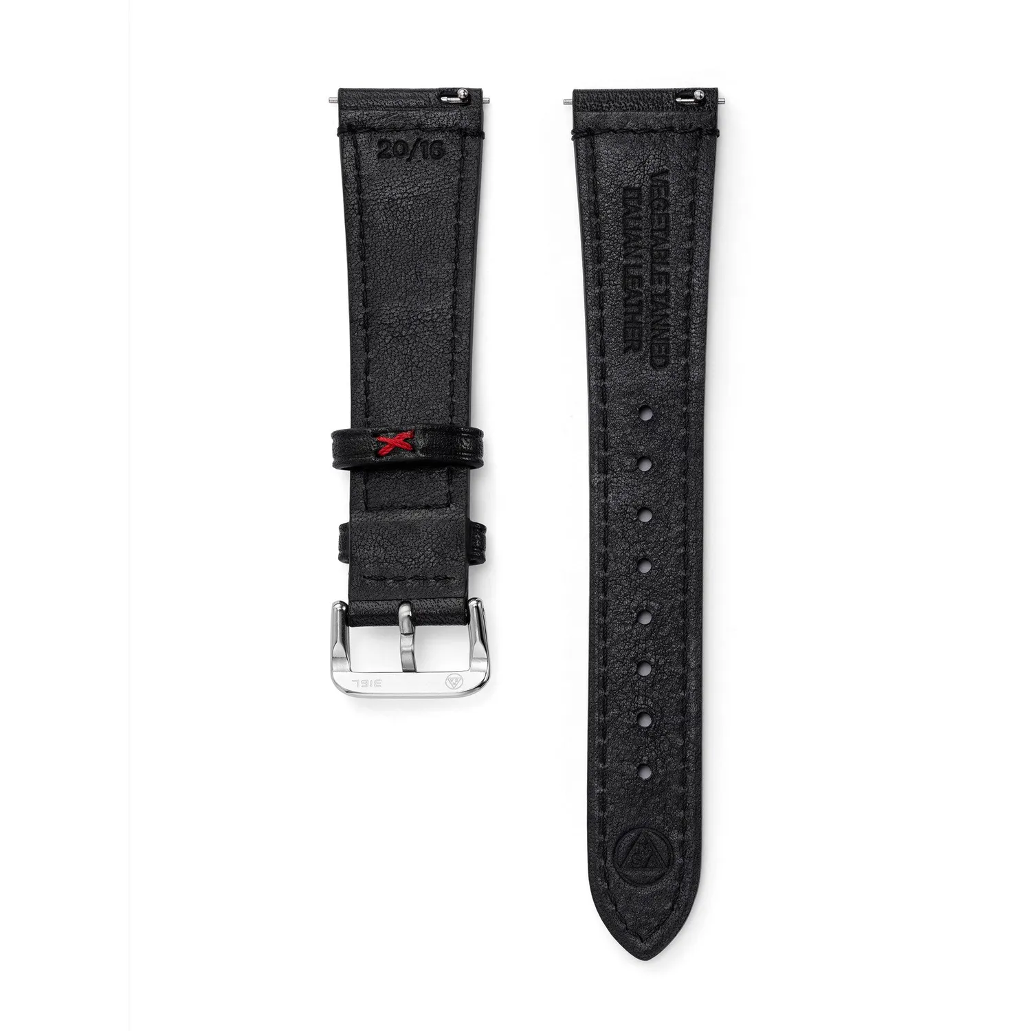 H.G.P. NSA cinturino orologio pelle nera 20 mm