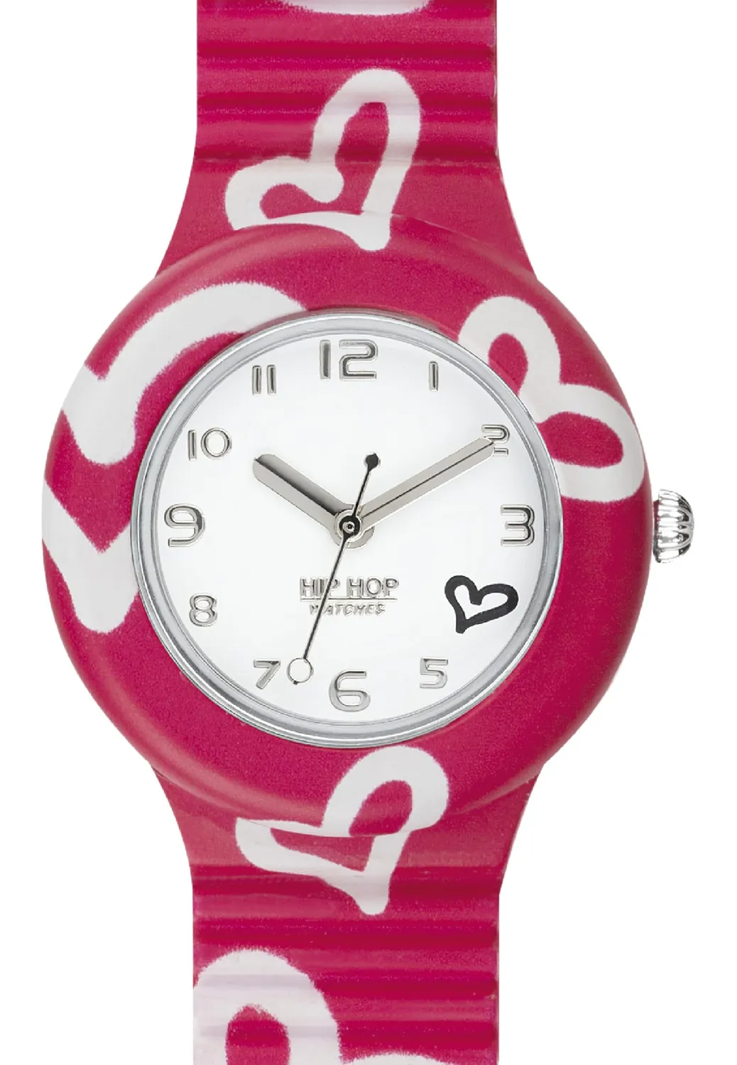 Hip Hop Be Loved orologio donna silicone nero cuori 32mm