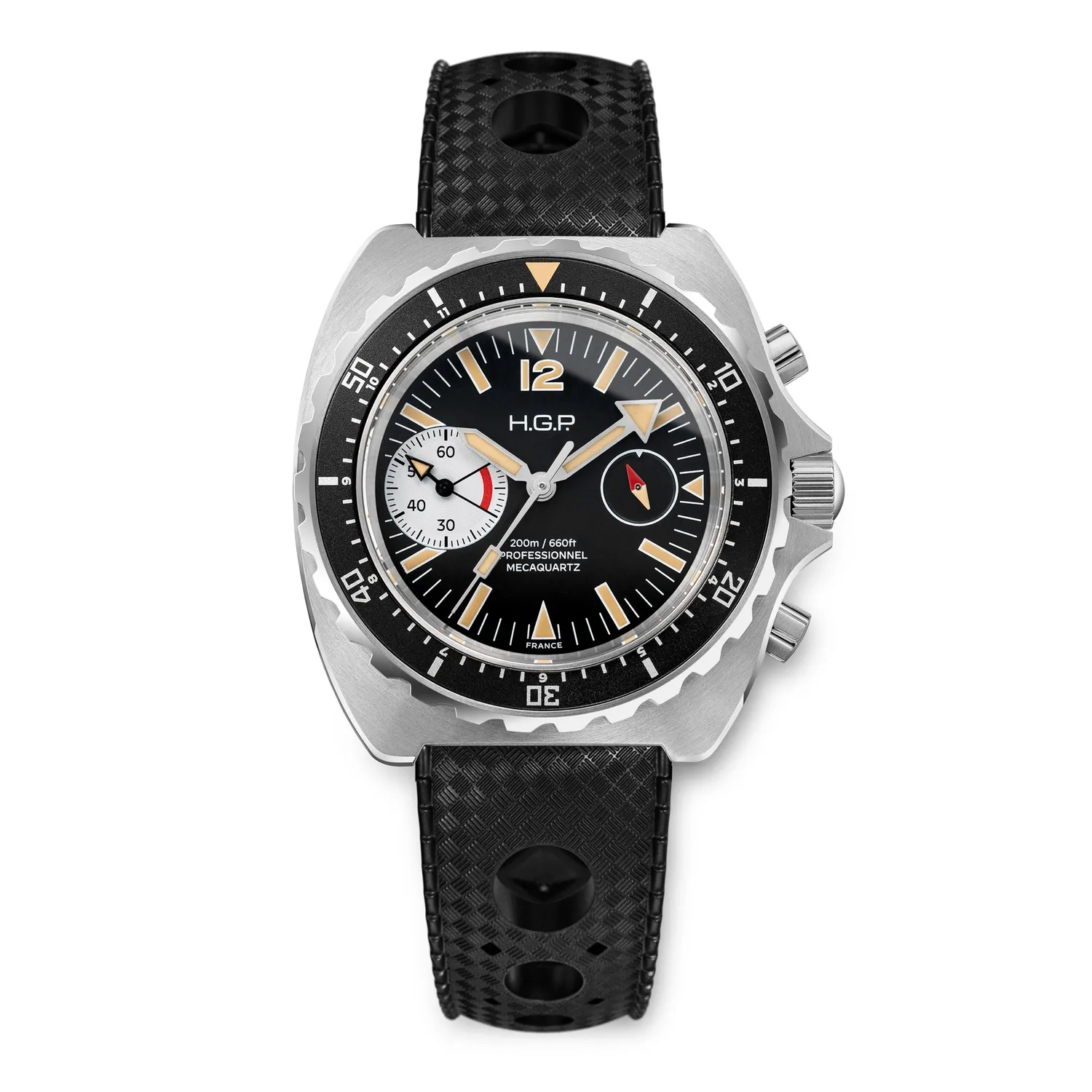 H.G.P. Diver 200M Vintage Black & White orologio cronografo