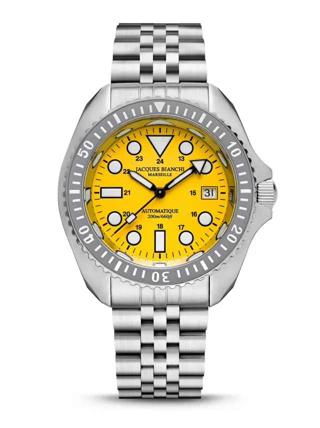 Jacques Bianchi JB200 Aquastrike Jaune orologio giallo acciaio