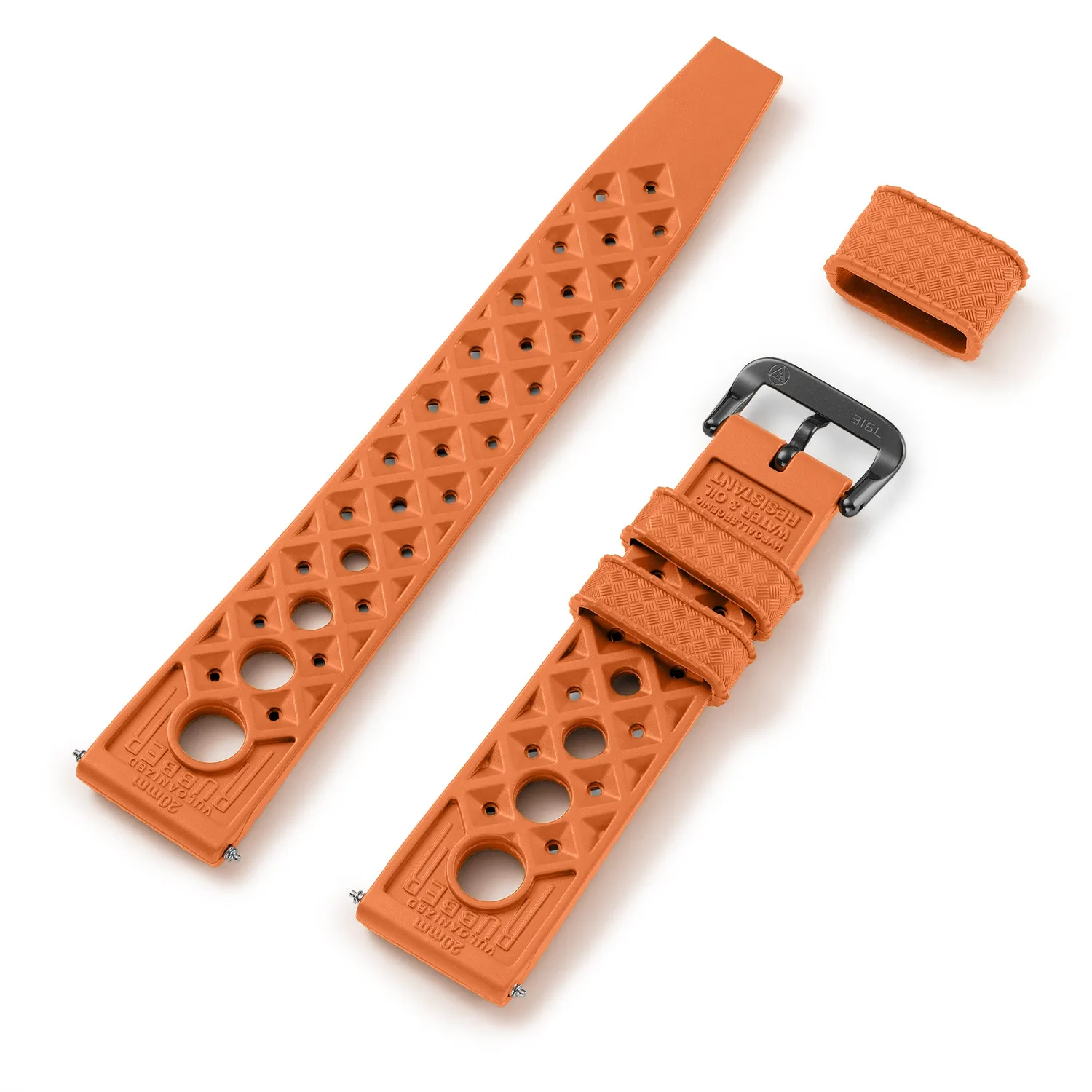 H.G.P. Tropic Rally cinturino arancione 20 mm acciaio
