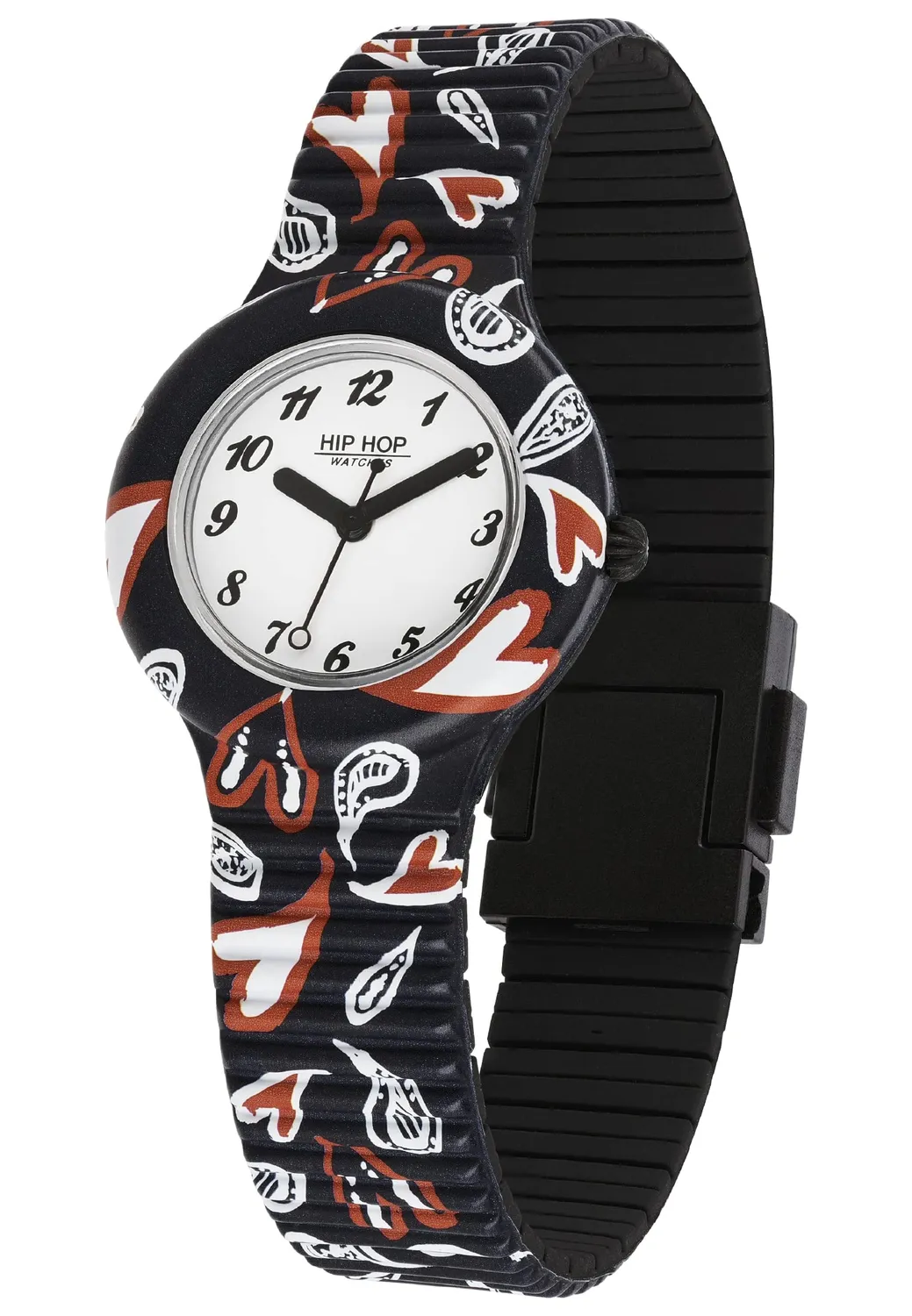 Hip Hop Hero 32 Heart orologio donna nero bianco 32 mm