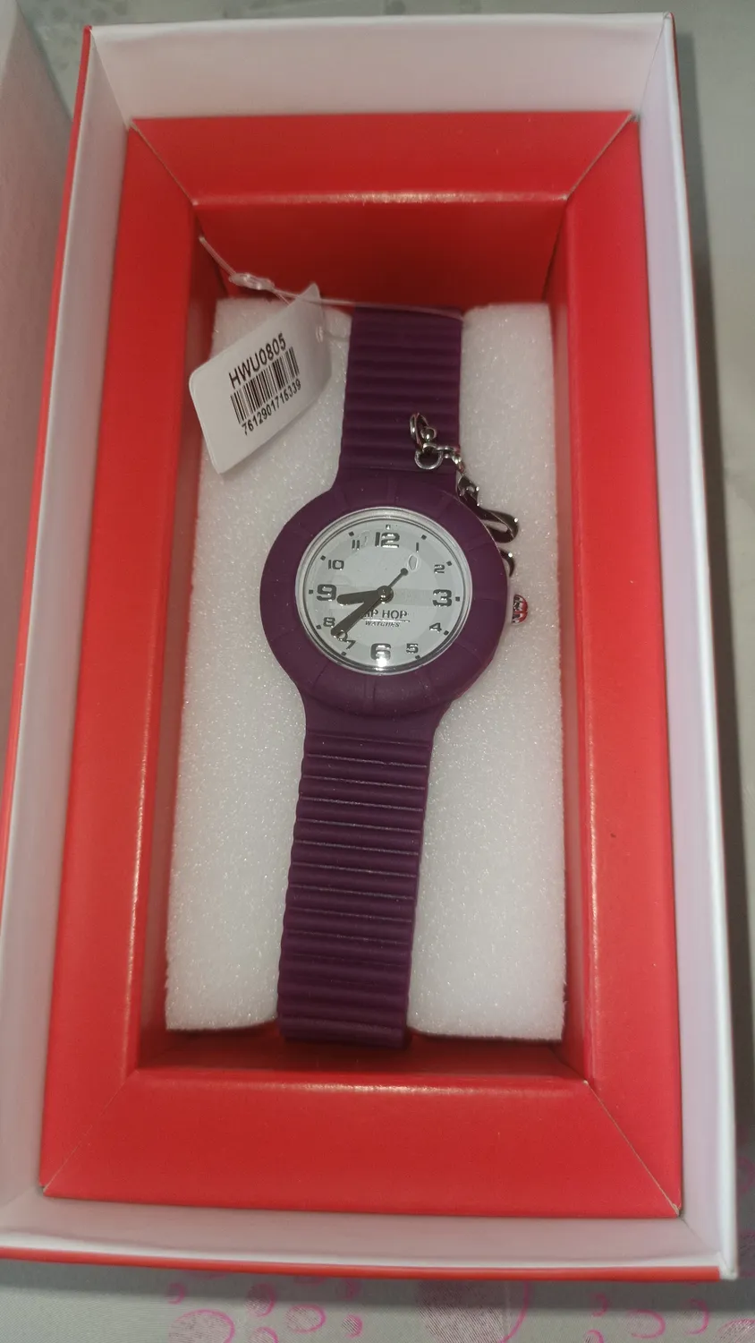 Hip Hop Piecing orologio donna bianco charm acciaio