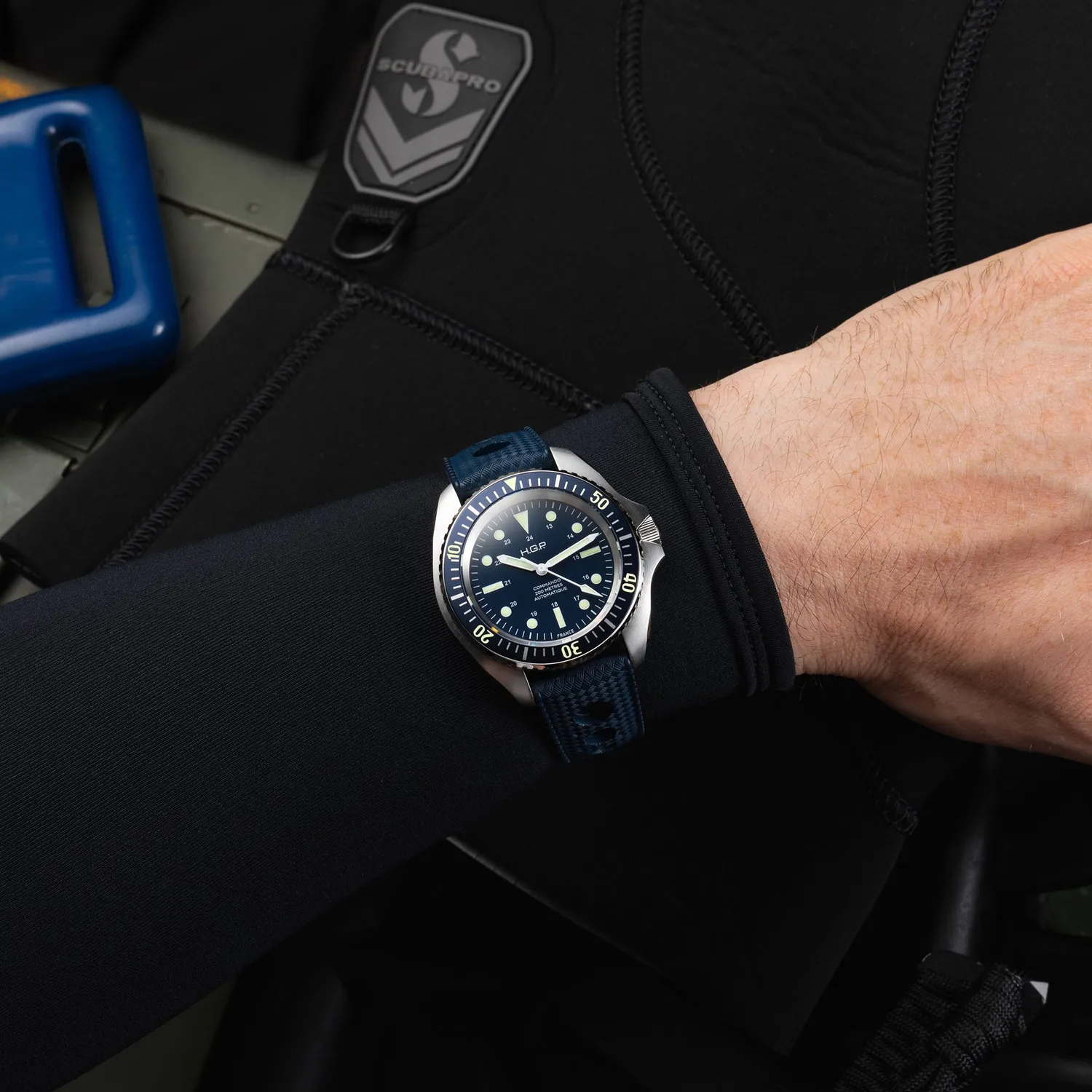H.G.P. Diver Commando orologio automatico 42 mm blu