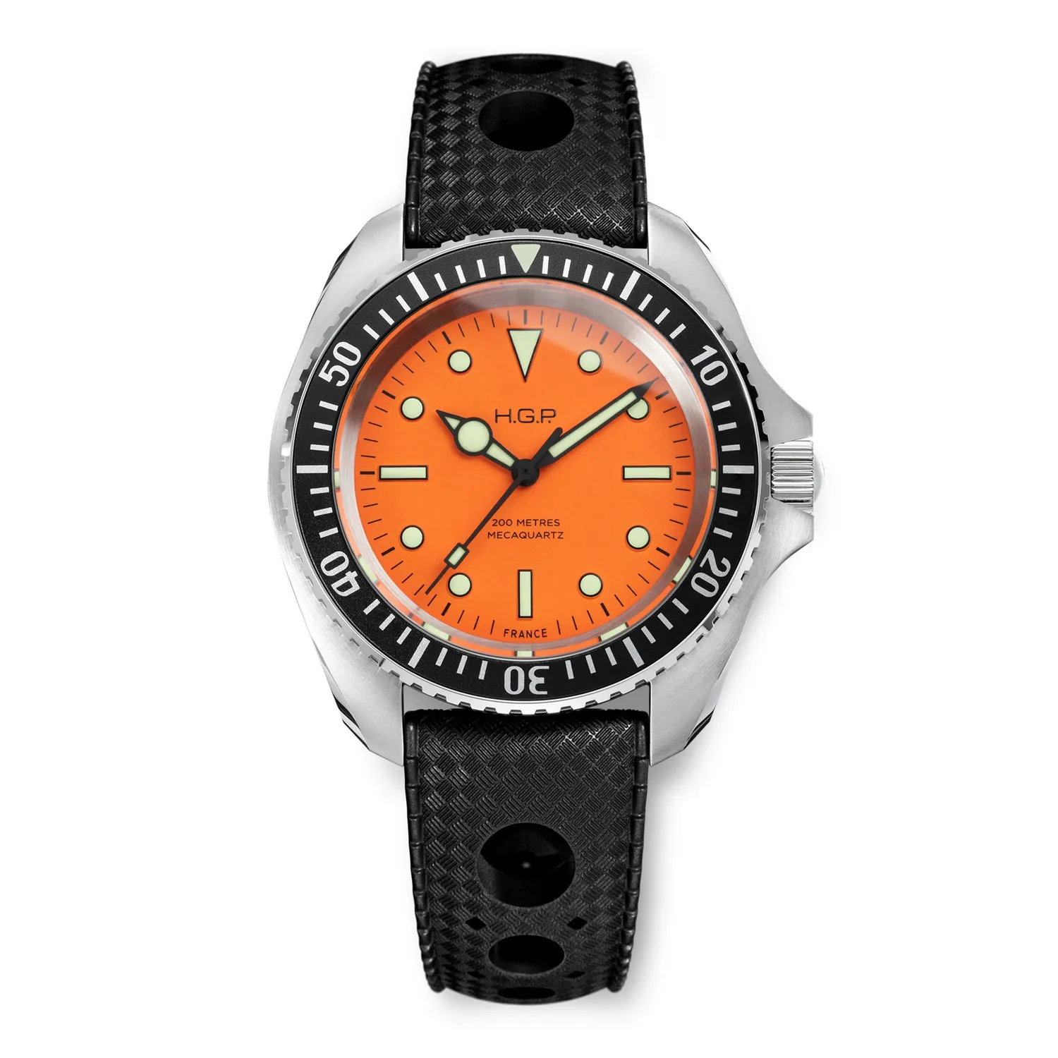 H.G.P. Diver 200M Mecaquartz orologio subacqueo arancione 200m