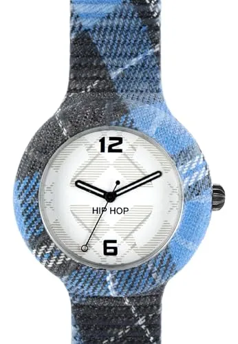 Hip Hop X Man HWU0378 orologio uomo blu tartan quarzo