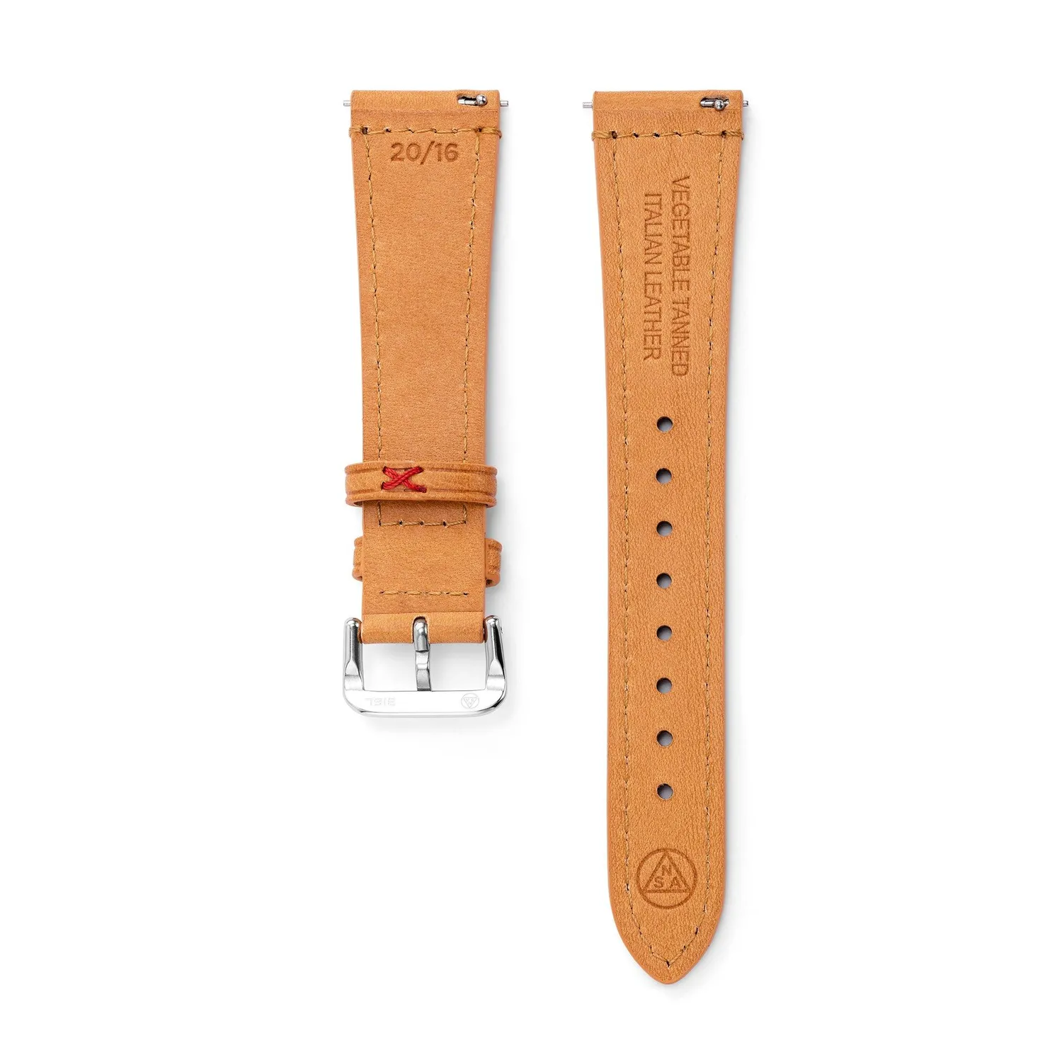 H.G.P. NSA cinturino pelle naturale 20 mm acciaio