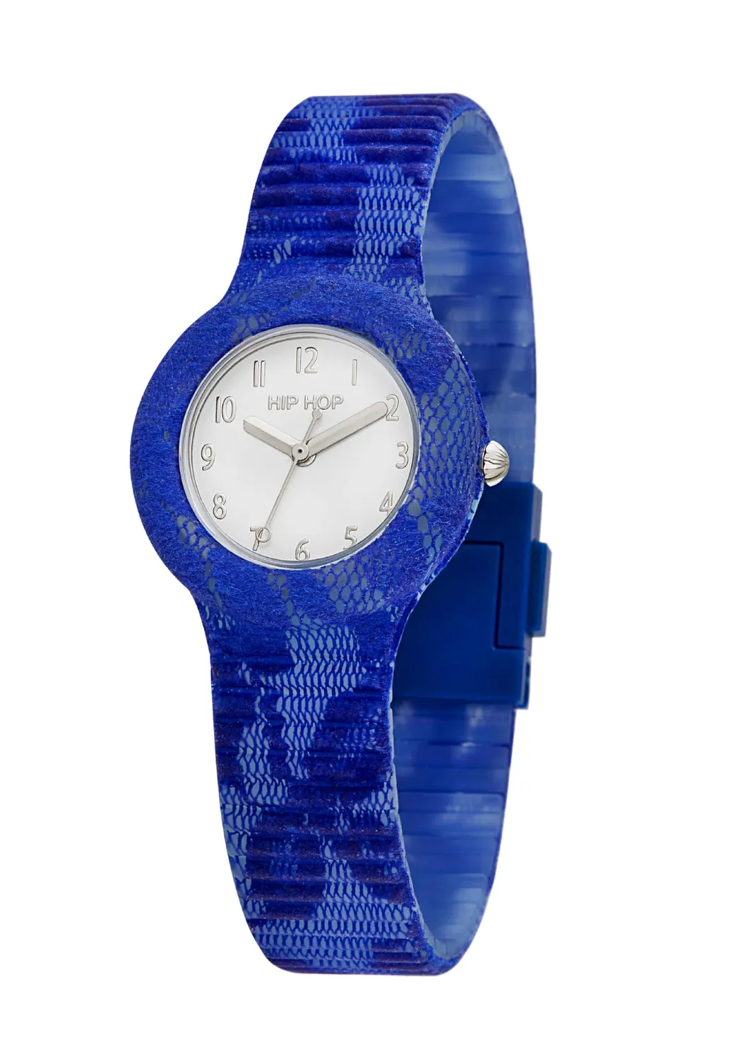 Hip Hop Lace orologio donna blu bianco pizzo 32 mm
